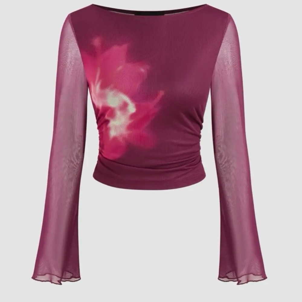 Cider Women's Red Long Sleeve Top. NWT